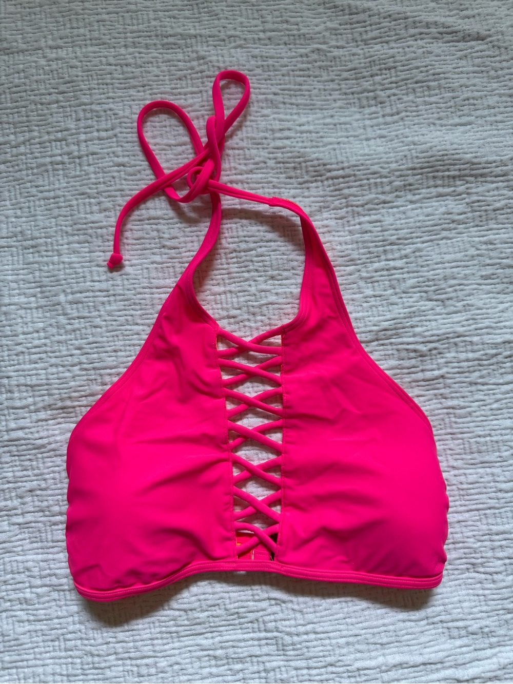 Hollister Hot Pink Halter Swim Top